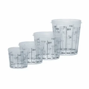 Vasos de mezcla calibrados